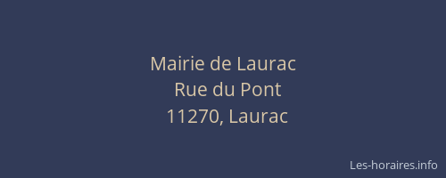 Mairie de Laurac