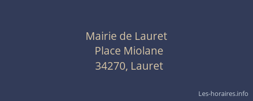Mairie de Lauret