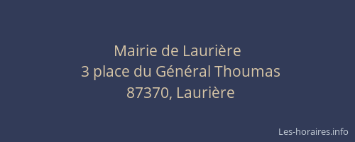 Mairie de Lauri&egrave;re
