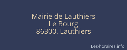 Mairie de Lauthiers