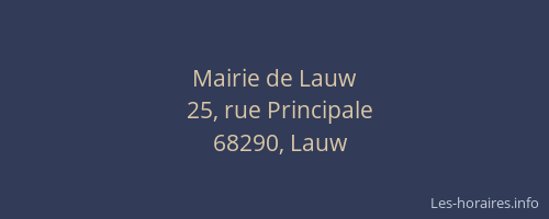 Mairie de Lauw