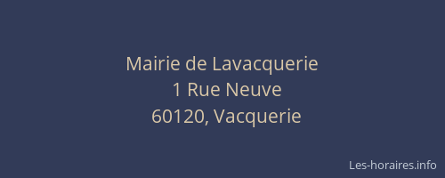Mairie de Lavacquerie