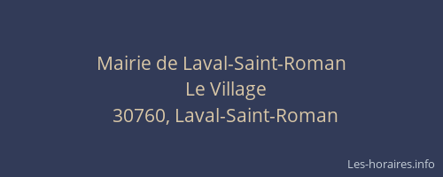 Mairie de Laval-Saint-Roman