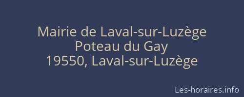 Mairie de Laval-sur-Luzège