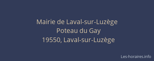 Mairie de Laval-sur-Luzège