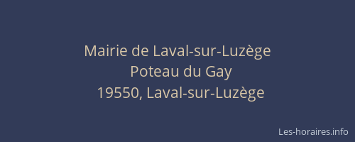 Mairie de Laval-sur-Luz&egrave;ge
