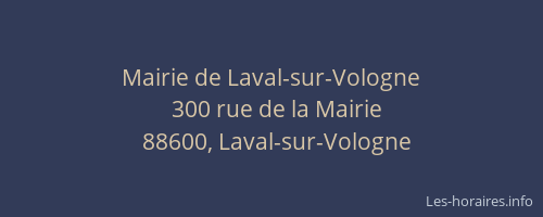 Mairie de Laval-sur-Vologne