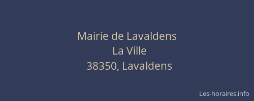 Mairie de Lavaldens