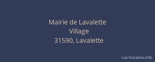 Mairie de Lavalette