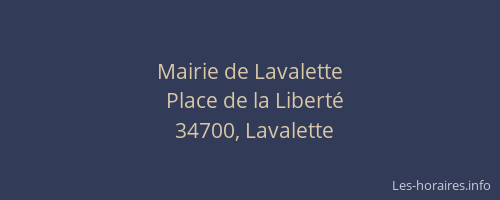 Mairie de Lavalette