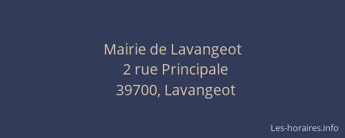 Mairie de Lavangeot