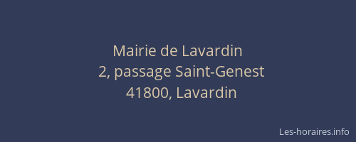Mairie de Lavardin