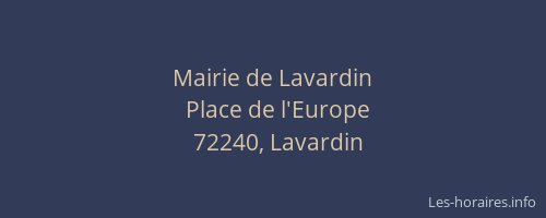 Mairie de Lavardin