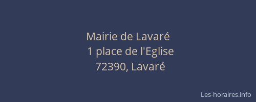 Mairie de Lavar&eacute;