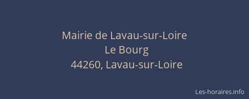 Mairie de Lavau-sur-Loire