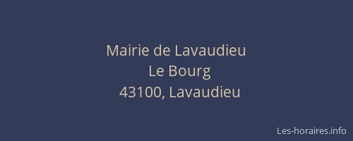 Mairie de Lavaudieu