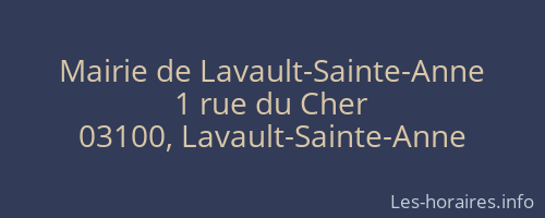 Mairie de Lavault-Sainte-Anne