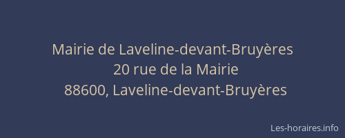 Mairie de Laveline-devant-Bruyères