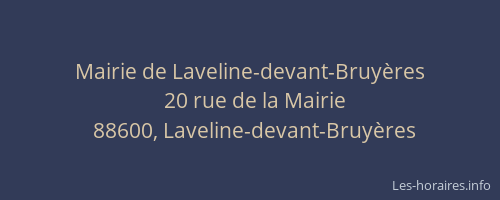 Mairie de Laveline-devant-Bruy&egrave;res