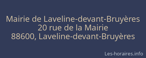 Mairie de Laveline-devant-Bruyères