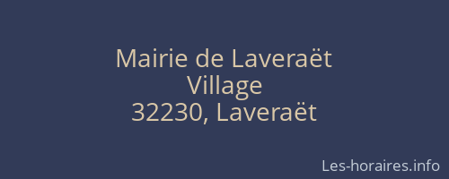 Mairie de Laveraët