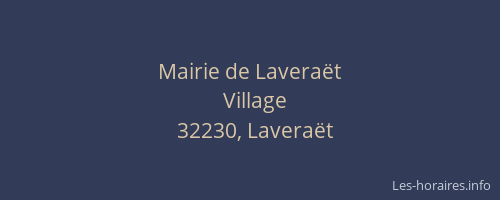 Mairie de Lavera&euml;t