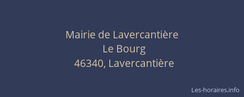 Mairie de Lavercanti&egrave;re
