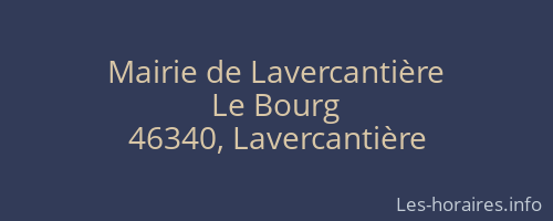 Mairie de Lavercantière