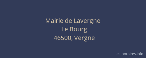 Mairie de Lavergne