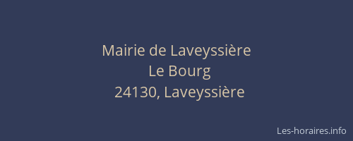 Mairie de Laveyssi&egrave;re
