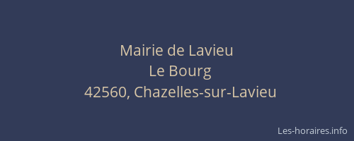 Mairie de Lavieu