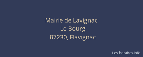 Mairie de Lavignac