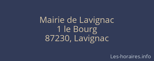 Mairie de Lavignac