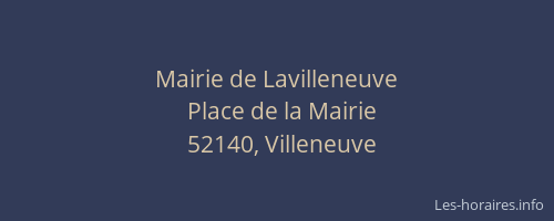 Mairie de Lavilleneuve