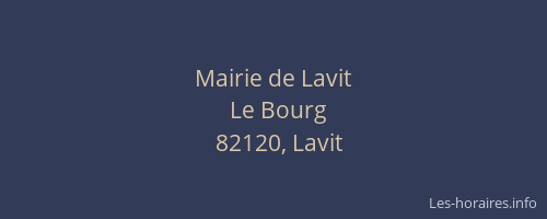 Mairie de Lavit