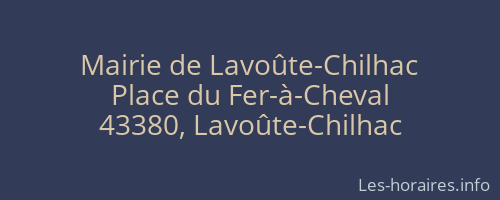 Mairie de Lavoûte-Chilhac