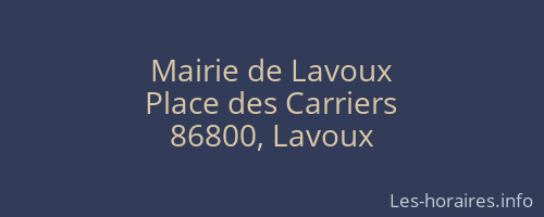 Mairie de Lavoux