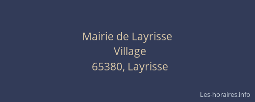 Mairie de Layrisse
