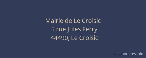 Mairie de Le Croisic
