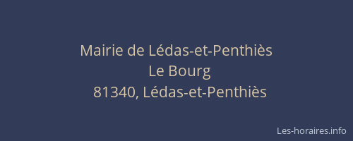 Mairie de Lédas-et-Penthiès