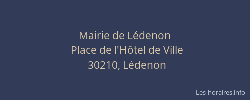 Mairie de L&eacute;denon