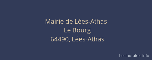 Mairie de Lées-Athas