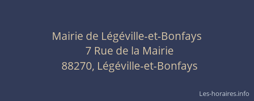Mairie de L&eacute;g&eacute;ville-et-Bonfays