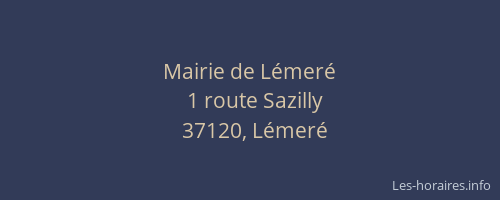 Mairie de L&eacute;mer&eacute;