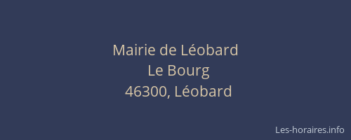 Mairie de L&eacute;obard