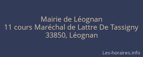 Mairie de L&eacute;ognan