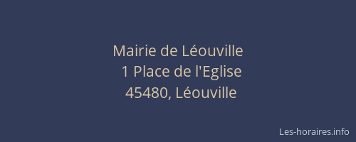 Mairie de L&eacute;ouville