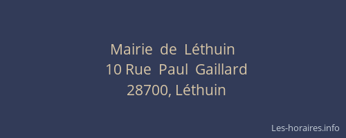 Mairie  de  L&eacute;thuin