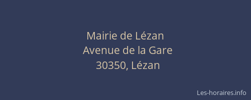 Mairie de L&eacute;zan