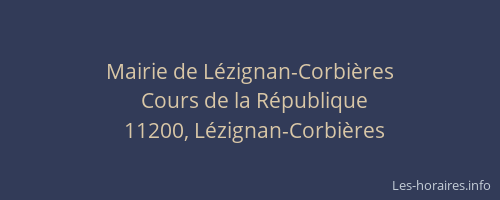 Mairie de Lézignan-Corbières